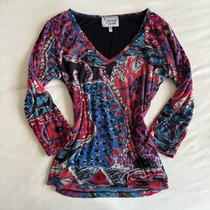 Y2K Deadstock Mesh Quarter Sleeve Top